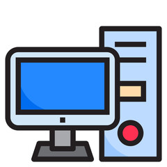 Computer color line style icon