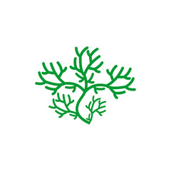 sea plant icon set vector sign symbol