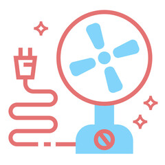 electric fan icon design illustration