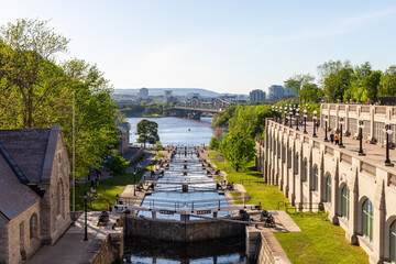 Rideau canal in Ottawa, Canada. Summer view. © Iryna