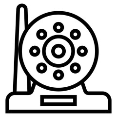 Cctv outline style icon