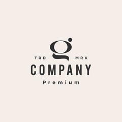 g letter double stoney hipster vintage logo vector icon illustration