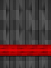 Abstract paper texture 3d grey background with red color ribbon stripe