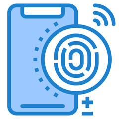 Fingerscan blue style icon