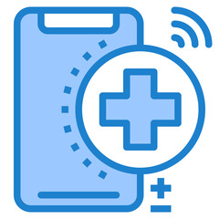 Hospital blue style icon