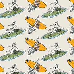 summer paradise with pattern background
