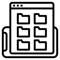 Folder outline style icon