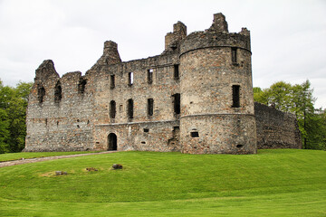 Fototapeta na wymiar Balvenie Castle is a ruined castle 1 km north of Dufftown in the Moray region of Scotland.