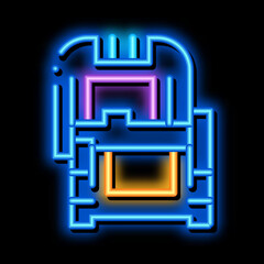 protective case window glass neon light sign vector. Glowing bright icon protective case window glass sign. transparent symbol illustration