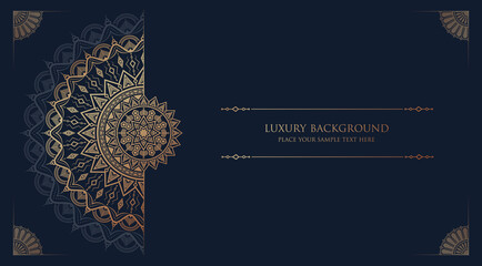 Luxury mandala background with golden arabesque pattern Arabic Islamic east style