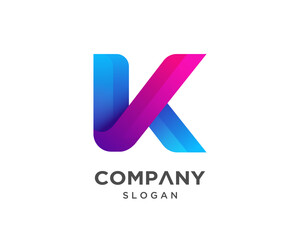Modern Letter K Logo Design Template