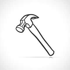 claw hammer outline black design