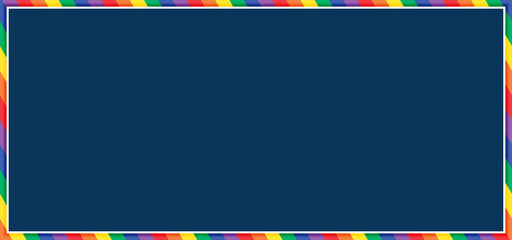 LGBT pride background with rainbow border. Vector Banner Template for Pride Month - obrazy, fototapety, plakaty