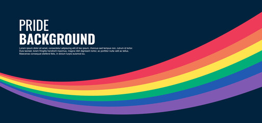 LGBT pride abstract background. Vector background with rainbow colors. Vector Banner Template for Pride Month - obrazy, fototapety, plakaty