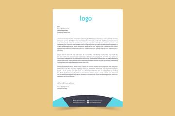 A4 Letterhead Template Vector Design. Corporate letterhead, modern letterhead, Professional, Minimalist, clean and abstract letterhead for you brand identity design. Vector illustration