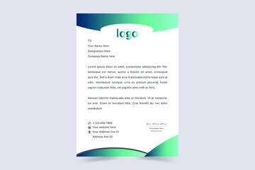 A4 Letterhead Template Vector Design. Corporate letterhead, modern letterhead, Professional, Minimalist, clean and abstract letterhead for you brand identity design. Vector illustration