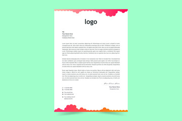 A4 Letterhead Template Vector Design. Corporate letterhead, modern letterhead, Professional, Minimalist, clean and abstract letterhead for you brand identity design. Vector illustration