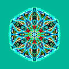 Beautiful symmetrical pattern of mandala, zendala