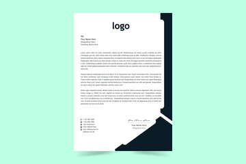 A4 Letterhead Template Vector Design. Corporate letterhead, modern letterhead, Professional, Minimalist, clean and abstract letterhead for you brand identity design. Vector illustration