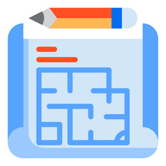 Blueprint flat style icon