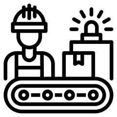 Worker outline style icon