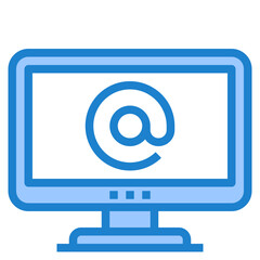 Personal security blue style icon