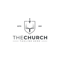 church logo vector book sword shield