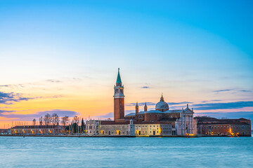 San Giorgio di Maggiore Island in Venice at beautiful sunrise