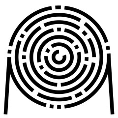 Fingerprint outline style icon