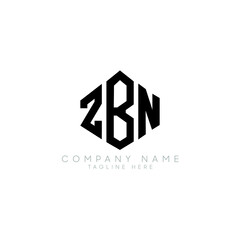 ZBN letter logo design with polygon shape. ZBN polygon logo monogram. ZBN cube logo design. ZBN hexagon vector logo template white and black colors. ZBN monogram, ZBN business and real estate logo. 