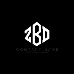 ZBD letter logo design with polygon shape. ZBD polygon logo monogram. ZBD cube logo design. ZBD hexagon vector logo template white and black colors. ZBD monogram, ZBD business and real estate logo. 