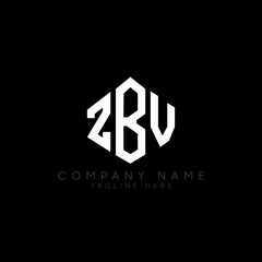 ZBV letter logo design with polygon shape. ZBV polygon logo monogram. ZBV cube logo design. ZBV hexagon vector logo template white and black colors. ZBV monogram, ZBV business and real estate logo. 
