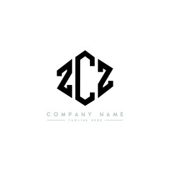 ZCZ letter logo design with polygon shape. ZCZ polygon logo monogram. ZCZ cube logo design. ZCZ hexagon vector logo template white and black colors. ZCZ monogram, ZCZ business and real estate logo. 
