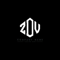 ZDV letter logo design with polygon shape. ZDV polygon logo monogram. ZDV cube logo design. ZDV hexagon vector logo template white and black colors. ZDV monogram, ZDV business and real estate logo. 