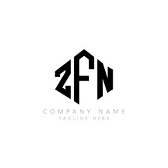 ZFN letter logo design with polygon shape. ZFN polygon logo monogram. ZFN cube logo design. ZFN hexagon vector logo template white and black colors. ZFN monogram, ZFN business and real estate logo. 