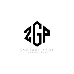ZGP letter logo design with polygon shape. ZGP polygon logo monogram. ZGP cube logo design. ZGP hexagon vector logo template white and black colors. ZGP monogram, ZGP business and real estate logo. 