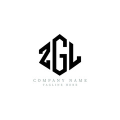 ZGL letter logo design with polygon shape. ZGL polygon logo monogram. ZGL cube logo design. ZGL hexagon vector logo template white and black colors. ZGL monogram, ZGL business and real estate logo. 