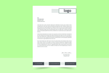 Letterhead template. Professional, Clean And Modern Abstract Letterhead Design. Business style letter head templates for your project design. Vector illustration.