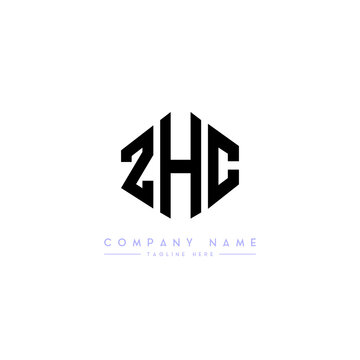 ZHC letter logo design with polygon shape. ZHC polygon logo monogram. ZHC cube logo design. ZHC hexagon vector logo template white and black colors. ZHC monogram, ZHC business and real estate logo. 