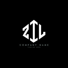 ZIL letter logo design with polygon shape. ZIL polygon logo monogram. ZIL cube logo design. ZIL hexagon vector logo template white and black colors. ZIL monogram, ZIL business and real estate logo. 