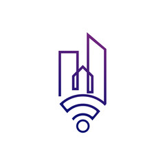 Smart City logo vector template, Creative Building logo design concepts