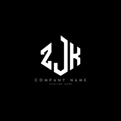 ZJK letter logo design with polygon shape. ZJK polygon logo monogram. ZJK cube logo design. ZJK hexagon vector logo template white and black colors. ZJK monogram, ZJK business and real estate logo. 