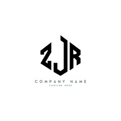 Fototapeta premium ZJR letter logo design with polygon shape. ZJR polygon logo monogram. ZJR cube logo design. ZJR hexagon vector logo template white and black colors. ZJR monogram, ZJR business and real estate logo. 