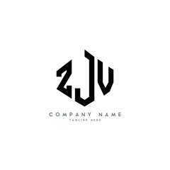 ZJV letter logo design with polygon shape. ZJV polygon logo monogram. ZJV cube logo design. ZJV hexagon vector logo template white and black colors. ZJV monogram, ZJV business and real estate logo. 