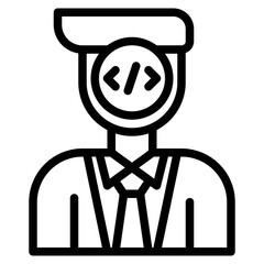 Programmer outline style icon
