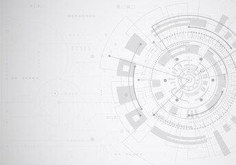 Abstract technology of science background. Futuristic interface with geometric shapes. Vector illustration