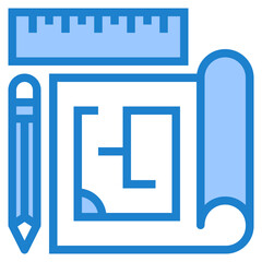 Blueprint blue style icon