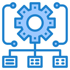 Chart blue style icon