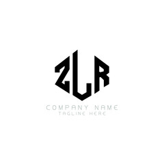ZLR letter logo design with polygon shape. ZLR polygon logo monogram. ZLR cube logo design. ZLR hexagon vector logo template white and black colors. ZLR monogram, ZLR business and real estate logo. 