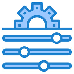 Obraz premium Control blue style icon